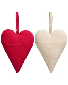 Ib Laursen Hjerte m/lomme på front 1stk. Rød eller Creme