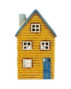 Hus t/fyrfadslys Thorshavn blå dør