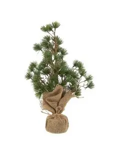 Cedertræ kunstig m/jutefod - 34cm