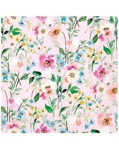 IHR 3-lags Frokostserviet 33x33cm 20stk - Beauty Of Spring Light Rose