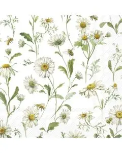 IHR Frokostserviet 3-lags 20stk - Joyful Flowers Light Blue