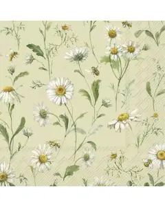 IHR Frokostserviet 3-lags 20stk - Joyful Flowers Light Blue