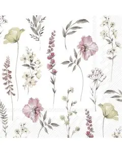 IHR Kaffeserviet 3-lags 20stk - Softly Faded Blooms White Rose