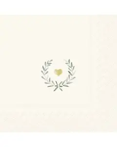 IHR Frokostserviet 3-lags 20stk - Belles Fleurs Cream