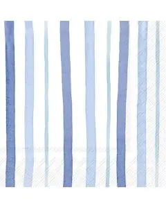 IHR Frokostserviet 3-lags 20stk - Happy Stripes Blue