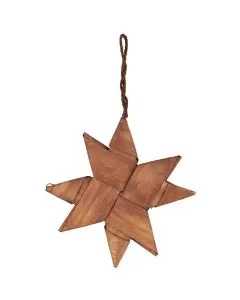 Stjerne t/ophæng flettet spån mellem