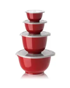 Rosti NEW Margrethe Røreskålesæt 8 dele 0,25 + 0,5 + 1,5 + 3 liter Rød