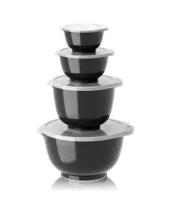 Rosti NEW Margrethe Røreskålesæt 8 dele 0,25 + 0,5 + 1,5 + 3 liter Carbon black