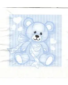 Bækkelund 33x33 Bamse stor blå 3lags 20stk