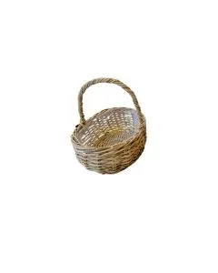 Aafod Bykurv Oval Rattan 37x30x15 cm - Grå