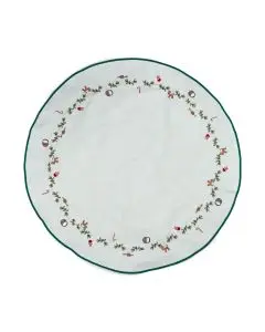 Klassisk broderet juletræstæppe - 120cm