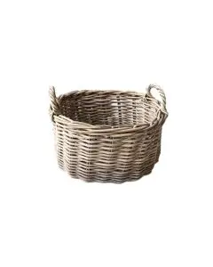 AAfod Tøjkurv Oval Grå Rattan - 47x33cm H30cm