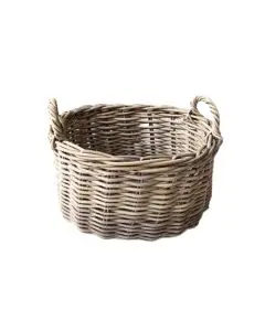 AAfod Tøjkurv Oval Grå Rattan - 55x40cm H34cm