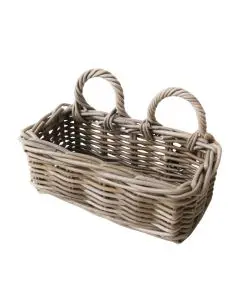 Aafod Bykurv Oval 20x16xH21cm - Grå Rattan