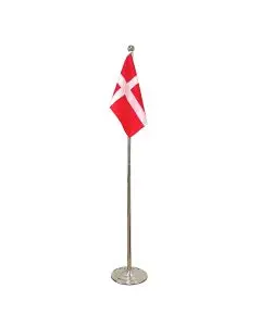 Gulvflag Justerbar 108-192cm Metal - Dannebrog