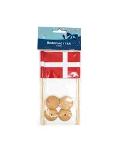 Bordflag Træ - 4stk