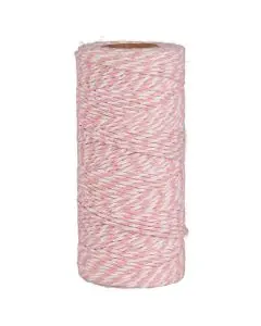 Dokumentgarn lyserød/hvid 100m