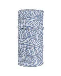 Dokumentgarn lyseblå/hvid 100m