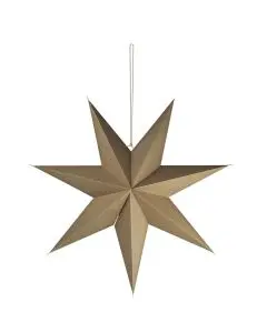 Stjerne t/ophæng papir natur 7-kantet Ø:90 cm