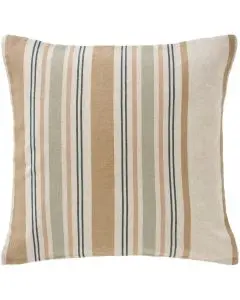 Ib Laursen Pudebetræk 50x50cm - Linea m/mustard og lyserøde smalle striber