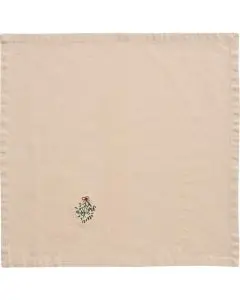 Stofserviet Tradition m/mistelten hørfarvet