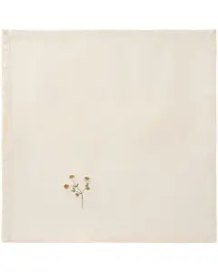Ib Laursen Stofserviet Flora m/marguerit butter cream