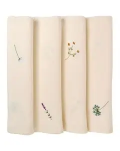 Dug Flora aflang m/margueritter, kornblomster og smørblomster butter cream