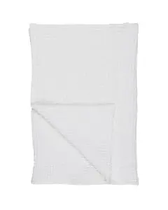 Håndklæde Liseleje m/vaffelmønster 50x100cm - Hvid