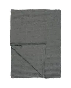 Håndklæde Liseleje m/vaffelmønster 100x150cm - Hvid