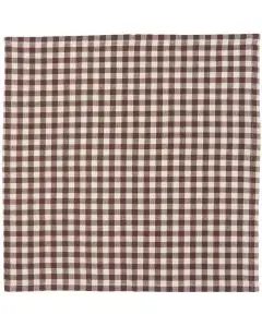 Stofserviet Thor mørkebrun m/naturfarvede små tern