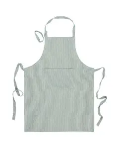 Forklæde Charlie m/mørkeblå tynde striber og lomme