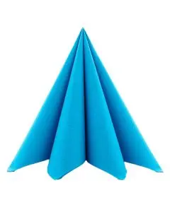 Mank stofligende serviet - 40x40cm - 50stk Aqua blue