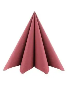 Mank Stofligende Serviet 40x40cm 50stk - Bordeaux