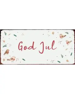 Metalskilt - God Jul