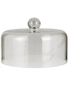 Glasklokke m/rattanbund mundblæst