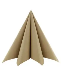 Mank stofligende serviet - 40x40cm - 50stk Naturbrun