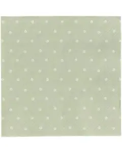 Ib Laursen Frokostserviet 3-lags 20stk - Blå blomster og lyserøde striber