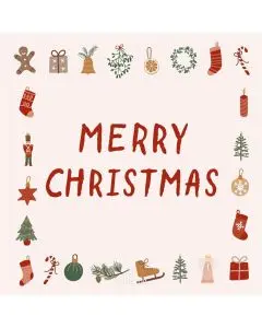 Serviet kogler og grankviste 20 stk pr pakke
