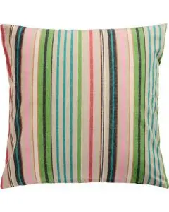 Pudebetræk 50x50cm m/multifarvede striber