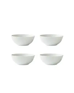 Aida Relief Skål 14cm 4stk - Hvid