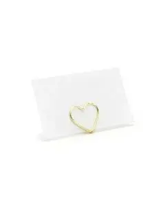 Bordkortsholder guld hjerte 10stk