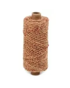 Snor flaxcord natur/kobber 50m