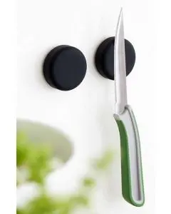 Knivmagnet rund 2 stk - Sort