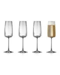 Lyngby Glas Krystal Zero Champagneglas 30 cl 4 stk