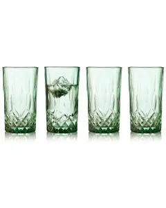 Lyngby Glas Sorrento Highball 38 cl 4 stk Grøn