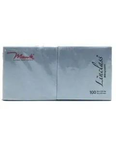 Mank Stofligende Kaffeserviet 100stk - Lyseblå