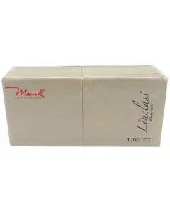 Mank 24x24 stofligende serviet 100stk - Sand