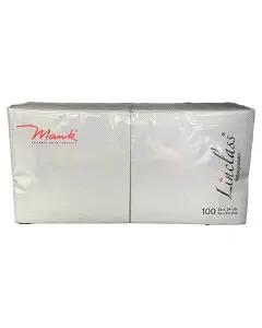 Mank 24x24 Stofligende serviet 100stk - Sølv