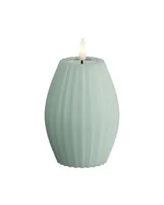 Deluxe LED Rillelys 7,5x10cm - Salvie Grøn