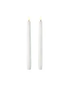 Uyuni LED Stagelys 2,3x25cm 2stk - Hvid